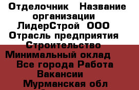 Отделочник › Название организации ­ ЛидерСтрой, ООО › Отрасль предприятия ­ Строительство › Минимальный оклад ­ 1 - Все города Работа » Вакансии   . Мурманская обл.,Апатиты г.